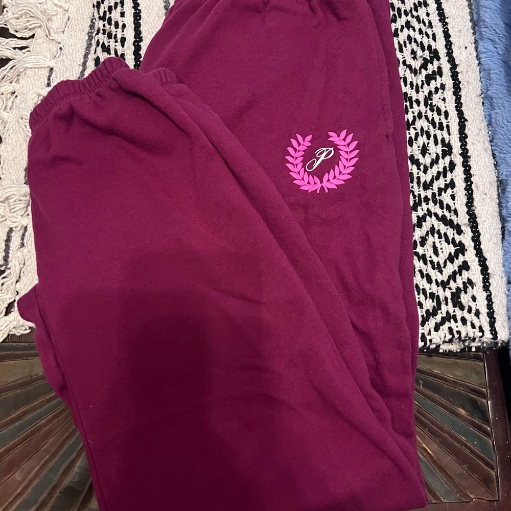 PINK Victoria's Secret Kids Maroon Joggers
